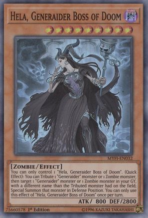 Hela, Generaider Boss of Doom (MYFI-EN032) - Mystic Fighters 1st Edition Mystic Fighters Yugioh Single  Squirtle Squad Card Shop.