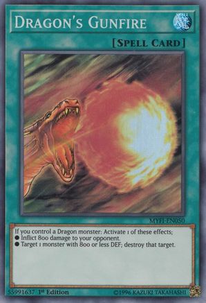 Dragon's Gunfire (MYFI-EN050) - Mystic Fighters 1st Edition Mystic Fighters Yugioh Single  Squirtle Squad Card Shop.