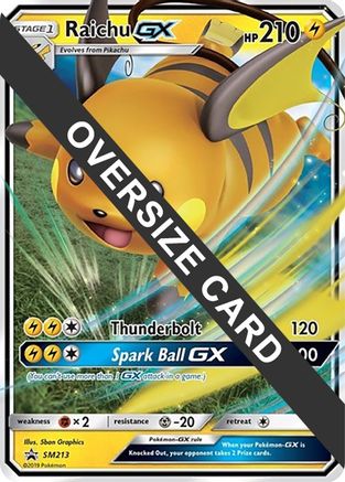 Pokémon TCG - Raichu GX SM213 - Black Star Promo - Jumbo Holofoil Card