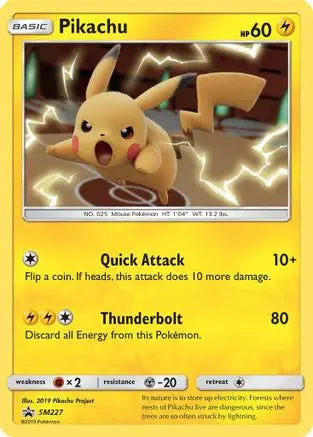 Pikachu - SM227  - Holofoil SM Promos - Promo SM Promos Pokemon Single  Squirtle Squad Card Shop.