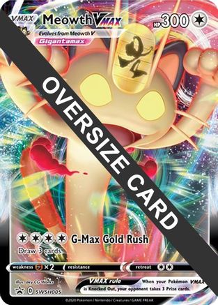 Meowth VMAX - SWSH005  - Holofoil Jumbo Cards - Promo Jumbo Cards Pokemon Single  Squirtle Squad Card Shop.