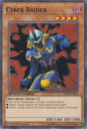 Cyber Raider (SBTK-EN012) - Speed Duel: Trials of the Kingdom 1st Edition Speed Duel: Trials of the Kingdom Yugioh Single  Squirtle Squad Card Shop.