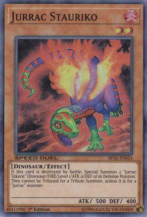 Jurrac Stauriko (SBTK-EN024) - Speed Duel: Trials of the Kingdom 1st Edition Speed Duel: Trials of the Kingdom Yugioh Single  Squirtle Squad Card Shop.