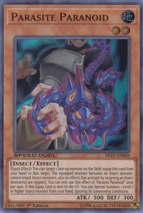 Parasite Paranoid (SBTK-EN028) - Speed Duel: Trials of the Kingdom 1st Edition Speed Duel: Trials of the Kingdom Yugioh Single  Squirtle Squad Card Shop.