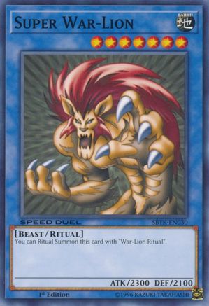 Super War-Lion (SBTK-EN030) - Speed Duel: Trials of the Kingdom 1st Edition Speed Duel: Trials of the Kingdom Yugioh Single  Squirtle Squad Card Shop.