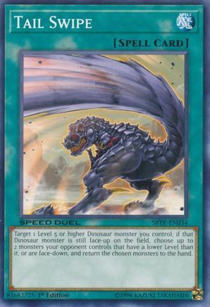 Tail Swipe (SBTK-EN034) - Speed Duel: Trials of the Kingdom 1st Edition Speed Duel: Trials of the Kingdom Yugioh Single  Squirtle Squad Card Shop.