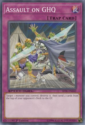 Assault on GHQ (SBTK-EN042) - Speed Duel: Trials of the Kingdom 1st Edition Speed Duel: Trials of the Kingdom Yugioh Single  Squirtle Squad Card Shop.