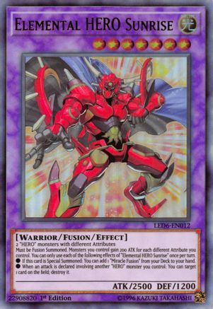 Elemental HERO Sunrise (LED6-EN012) - Legendary Duelists: Magical Hero Unlimited Legendary Duelists: Magical Hero Yugioh Single  Squirtle Squad Card Shop.
