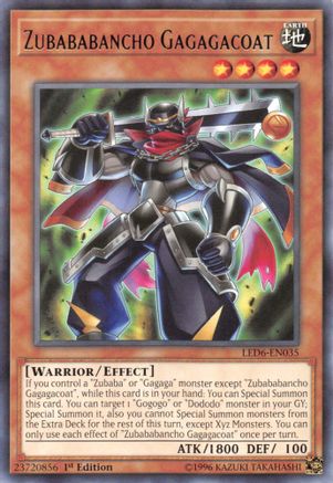 Zubababancho Gagagacoat (LED6-EN035) - Legendary Duelists: Magical Hero 1st Edition Legendary Duelists: Magical Hero Yugioh Single  Squirtle Squad Card Shop.