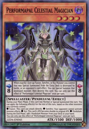 Performapal Celestial Magician (LED6-EN045) - Legendary Duelists: Magical Hero 1st Edition Legendary Duelists: Magical Hero Yugioh Single  Squirtle Squad Card Shop.