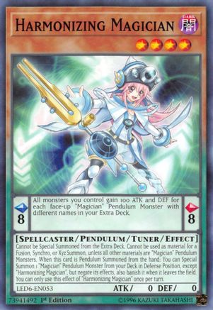 Harmonizing Magician (LED6-EN053) - Legendary Duelists: Magical Hero 1st Edition Legendary Duelists: Magical Hero Yugioh Single  Squirtle Squad Card Shop.