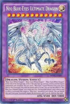 Neo Blue-Eyes Ultimate Dragon (MVP1-ENS01) - The Dark Side of Dimensions Movie Pack: Secret Edition 1st Edition The Dark Side of Dimensions Movie Pack: Secret Edition Yugioh Single  Squirtle Squad Card Shop.