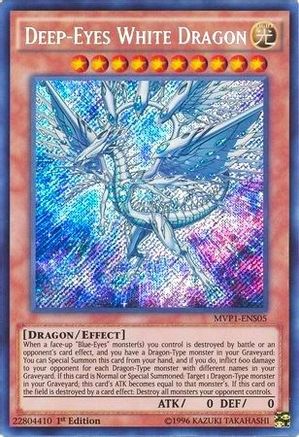 Deep-Eyes White Dragon (MVP1-ENS05) - The Dark Side of Dimensions Movie Pack: Secret Edition 1st Edition The Dark Side of Dimensions Movie Pack: Secret Edition Yugioh Single  Squirtle Squad Card Shop.
