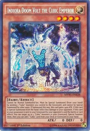 Indiora Doom Volt the Cubic Emperor (MVP1-ENS38) - The Dark Side of Dimensions Movie Pack: Secret Edition 1st Edition The Dark Side of Dimensions Movie Pack: Secret Edition Yugioh Single  Squirtle Squad Card Shop.