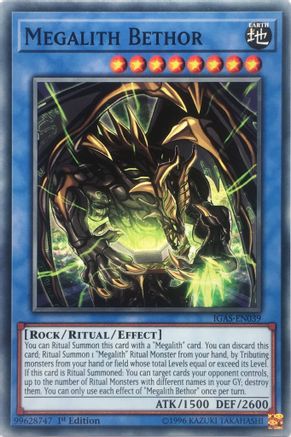 Megalith Bethor (IGAS-EN039) - Ignition Assault Unlimited Ignition Assault Yugioh Single  Squirtle Squad Card Shop.