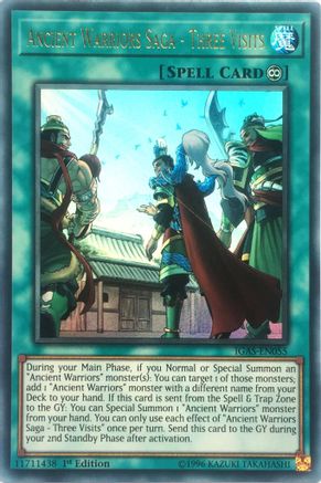 Ancient Warriors Saga - Three Visits (IGAS-EN055) - Ignition Assault Unlimited Ignition Assault Yugioh Single  Squirtle Squad Card Shop.