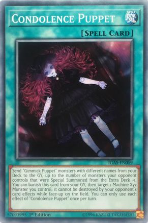 Condolence Puppet (IGAS-EN059) - Ignition Assault 1st Edition Ignition Assault Yugioh Single  Squirtle Squad Card Shop.