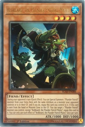 Redbeard, the Plunder Patroll Matey (IGAS-EN086) - Ignition Assault 1st Edition Ignition Assault Yugioh Single  Squirtle Squad Card Shop.