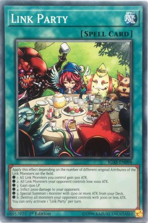 Link Party (IGAS-EN098) - Ignition Assault 1st Edition Ignition Assault Yugioh Single  Squirtle Squad Card Shop.