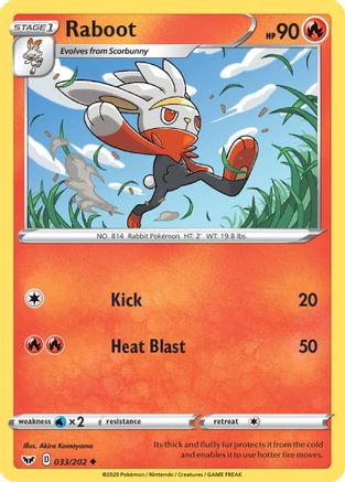Raboot (033) (033) 033  SWSH01 Sword & Shield Base Set - Uncommon SWSH01: Sword & Shield Base Set Pokemon Single  Squirtle Squad Card Shop.