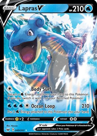 Lapras V 049  - Holofoil SWSH01 Sword & Shield Base Set - Ultra Rare SWSH01: Sword & Shield Base Set Pokemon Single  Squirtle Squad Card Shop.