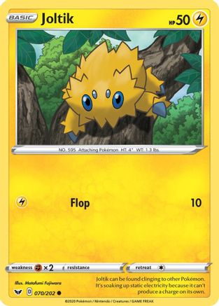 Joltik 070  - Reverse Holofoil SWSH01 Sword & Shield Base Set - Common SWSH01: Sword & Shield Base Set Pokemon Single  Squirtle Squad Card Shop.