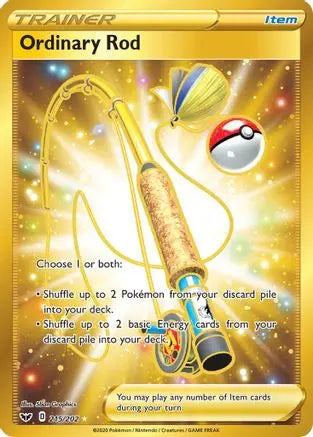 Ordinary Rod (Secret) 215  - Holofoil SWSH01 Sword & Shield Base Set - Secret Rare SWSH01: Sword & Shield Base Set Pokemon Single  Squirtle Squad Card Shop.
