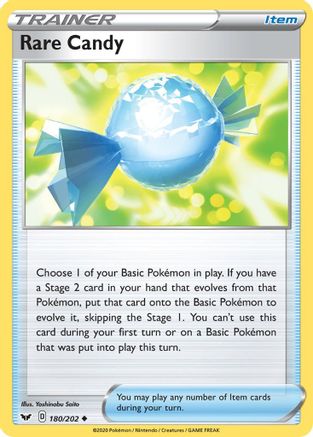 Rare Candy 180  SWSH01 Sword & Shield Base Set - Uncommon SWSH01: Sword & Shield Base Set Pokemon Single  Squirtle Squad Card Shop.