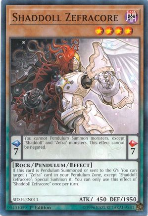 Shaddoll Zefracore (SDSH-EN011) - Structure Deck: Shaddoll Showdown 1st Edition Structure Deck: Shaddoll Showdown Yugioh Single  Squirtle Squad Card Shop.