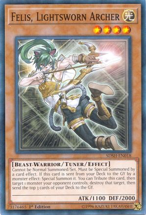 Felis, Lightsworn Archer (SDSH-EN018) - Structure Deck: Shaddoll Showdown Unlimited Structure Deck: Shaddoll Showdown Yugioh Single  Squirtle Squad Card Shop.