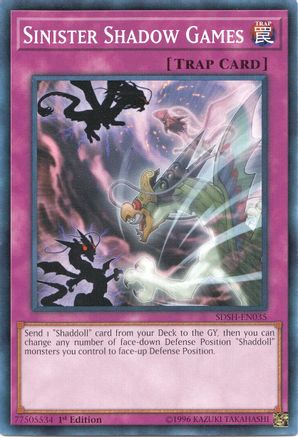 Sinister Shadow Games (SDSH-EN035) - Structure Deck: Shaddoll Showdown 1st Edition Structure Deck: Shaddoll Showdown Yugioh Single  Squirtle Squad Card Shop.