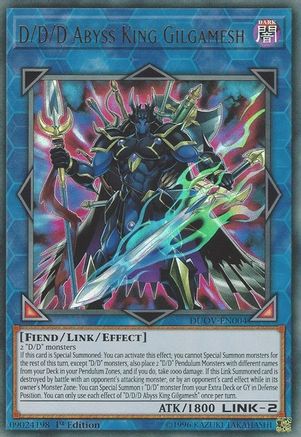 D/D/D Abyss King Gilgamesh (DUOV-EN004) - Duel Overload 1st Edition Duel Overload Yugioh Single  Squirtle Squad Card Shop.