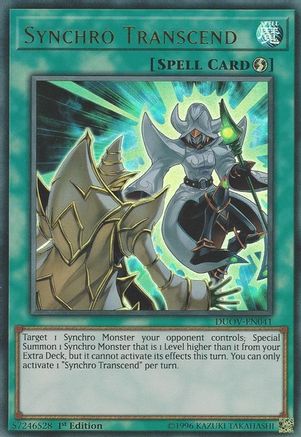 Synchro Transcend (DUOV-EN041) - Duel Overload 1st Edition Duel Overload Yugioh Single  Squirtle Squad Card Shop.