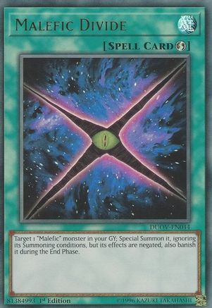 Malefic Divide (DUOV-EN044) - Duel Overload 1st Edition Duel Overload Yugioh Single  Squirtle Squad Card Shop.
