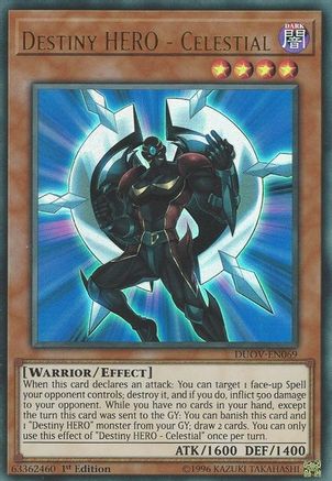 Destiny HERO - Celestial (DUOV-EN069) - Duel Overload 1st Edition Duel Overload Yugioh Single  Squirtle Squad Card Shop.