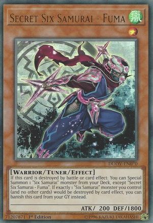Secret Six Samurai - Fuma (DUOV-EN070) - Duel Overload 1st Edition Duel Overload Yugioh Single  Squirtle Squad Card Shop.