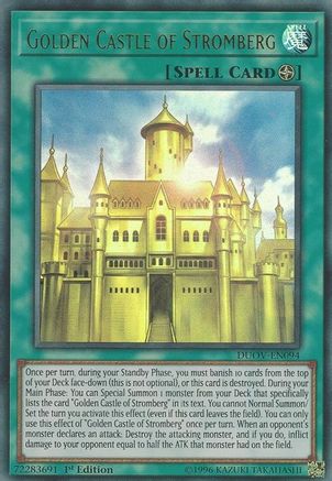 Golden Castle of Stromberg (DUOV-EN094) - Duel Overload 1st Edition Duel Overload Yugioh Single  Squirtle Squad Card Shop.