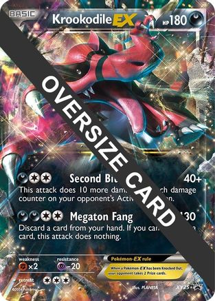 Krookodile EX - XY25  - Holofoil Jumbo Cards - Promo Jumbo Cards Pokemon Single  Squirtle Squad Card Shop.