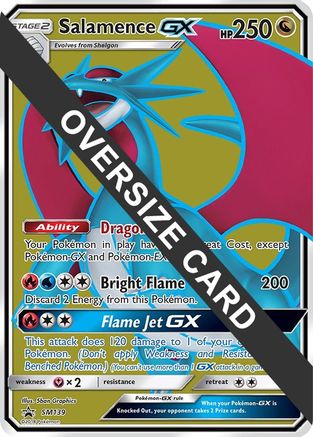 Pokémon TCG - Salamence GX SM139 - Black Star Promo - Jumbo Holofoil Card