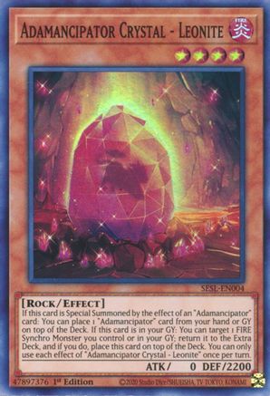 Adamancipator Crystal - Leonite (SESL-EN004) - Secret Slayers 1st Edition Secret Slayers Yugioh Single  Squirtle Squad Card Shop.