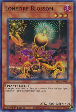 Lonefire Blossom (SESL-EN040) - Secret Slayers 1st Edition Secret Slayers Yugioh Single  Squirtle Squad Card Shop.