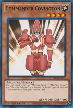Commander Covington (SR10-EN013) - Structure Deck: Mechanized Madness 1st Edition Structure Deck: Mechanized Madness Yugioh Single  Squirtle Squad Card Shop.