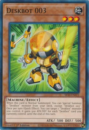 Deskbot 003 (SR10-EN022) - Structure Deck: Mechanized Madness 1st Edition Structure Deck: Mechanized Madness Yugioh Single  Squirtle Squad Card Shop.