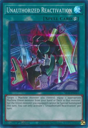 Unauthorized Reactivation (SR10-EN041) - Structure Deck: Mechanized Madness 1st Edition Structure Deck: Mechanized Madness Yugioh Single  Squirtle Squad Card Shop.