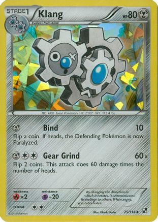 Klang - 75/114 (Cracked Ice Holo)/114  - Reverse Holofoil Blister Exclusives - Promo Blister Exclusives Pokemon Single  Squirtle Squad Card Shop.