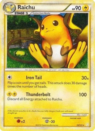 Raichu - 10/123 (Cracked Ice Holo)/123  - Holofoil Deck Exclusives - Holo Rare Deck Exclusives Pokemon Single  Squirtle Squad Card Shop.