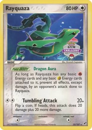 Rayquaza - 22/107 (2004-2005 Gym Challenge)/107  League & Championship Cards - Promo League & Championship Cards Pokemon Single  Squirtle Squad Card Shop.