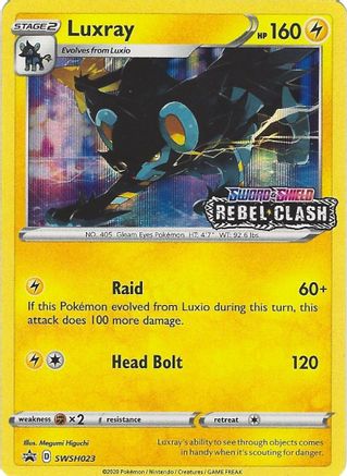 Luxray (Prerelease) SWSH023  - Holofoil SWSH Sword & Shield Promo Cards - Promo SWSH: Sword & Shield Promo Cards Pokemon Single  Squirtle Squad Card Shop.