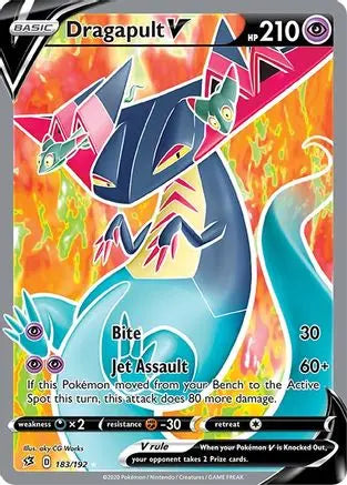 Dragapult V (Full Art) 183/192  - Holofoil SWSH02 Rebel Clash - Ultra Rare