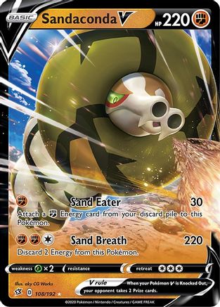 Sandaconda V 108  - Holofoil SWSH02 Rebel Clash - Ultra Rare SWSH02: Rebel Clash Pokemon Single  Squirtle Squad Card Shop.